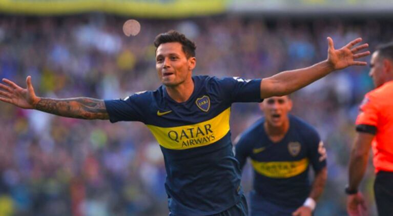 El piropo hot de Natalie Weber a Mauro Zárate, tras el gol que selló la victoria de Boca ante Godoy Cruz