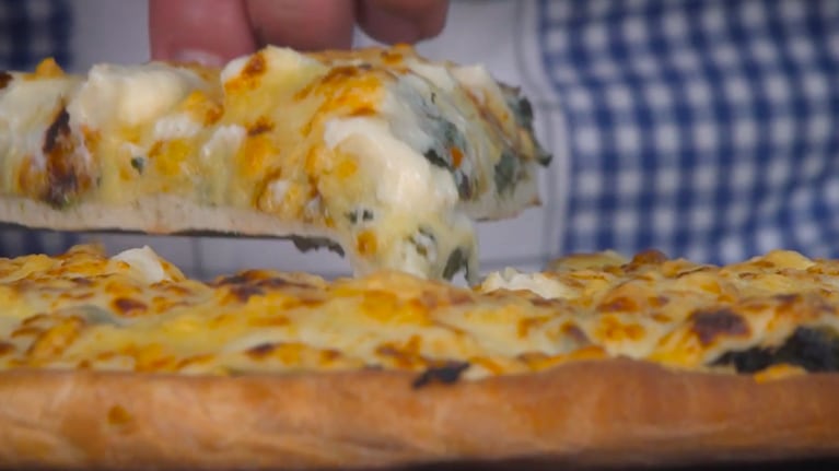 El plato terminado: la pizza de verduras en todo su esplendor. Foto: Cucinare.tv.
