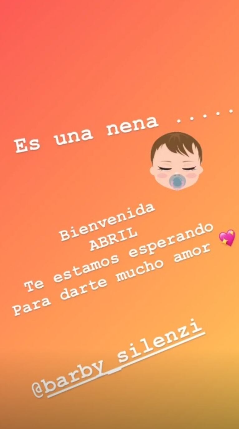 El Polaco anunció el sexo y el nombre del bebé que espera con Barby Silenzi: "Bienvenida, Abril, te estamos esperando"