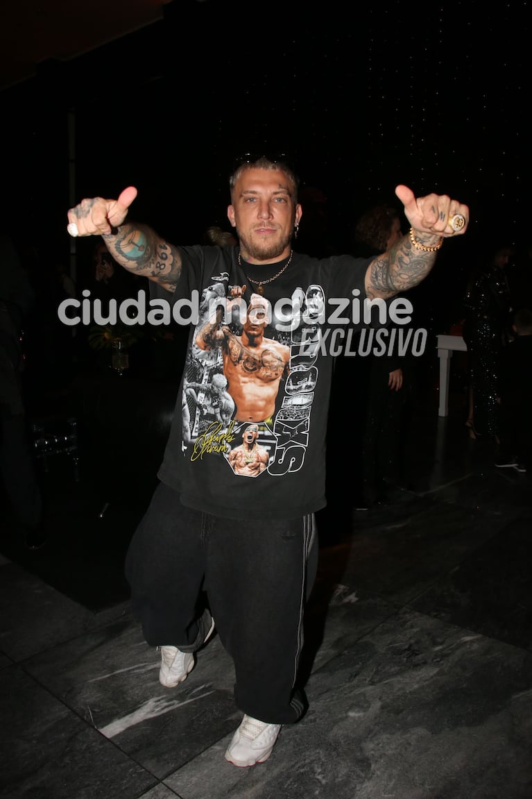 El Polaco en el casamiento de El Turco García y  Mariela Prieto (Foto: Movilpress)