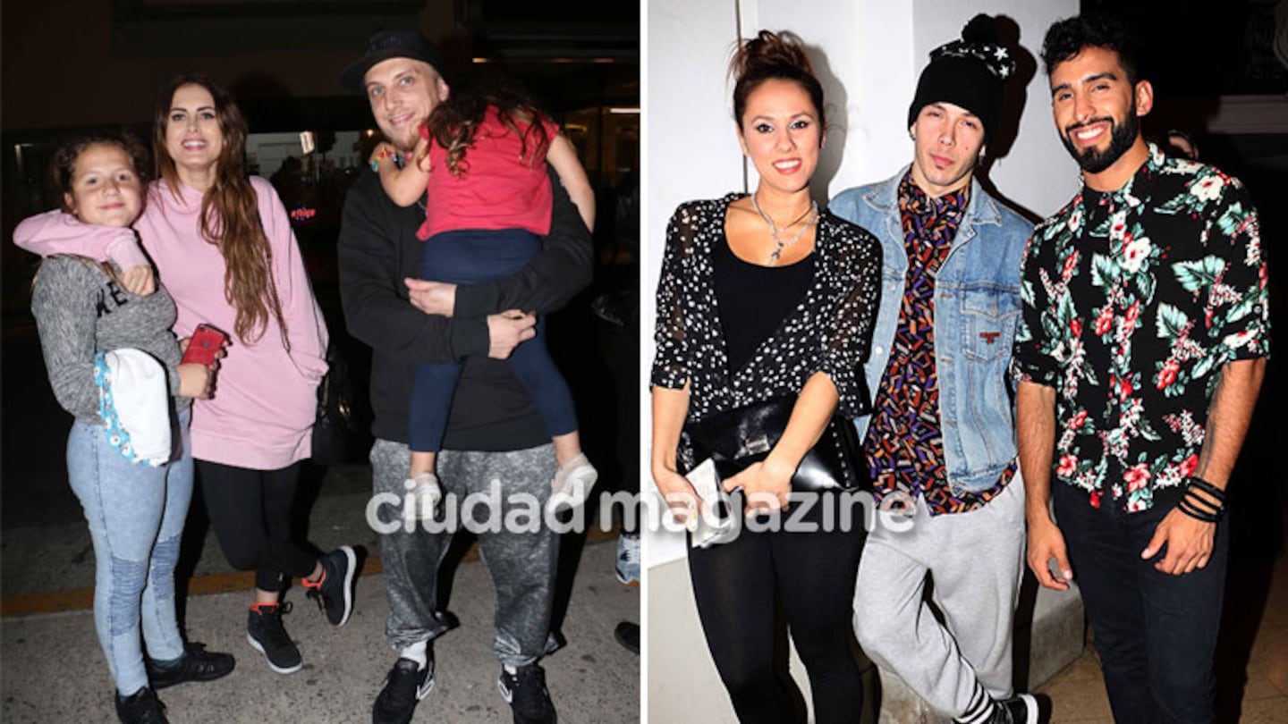 El Polaco, sus hijas y Silvina Luna coincidieron con Barby Silenzi en el estreno de Jey Mammon. (Foto: Movilpress)