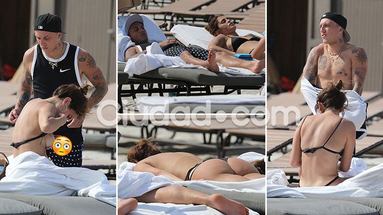 El Polaco y Silvina Luna, relax total en las playas de Miami… y un inesperado blooper hot