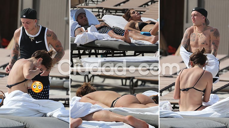 El Polaco y Silvina Luna, relax total en las playas de Miami… y un inesperado blooper hot