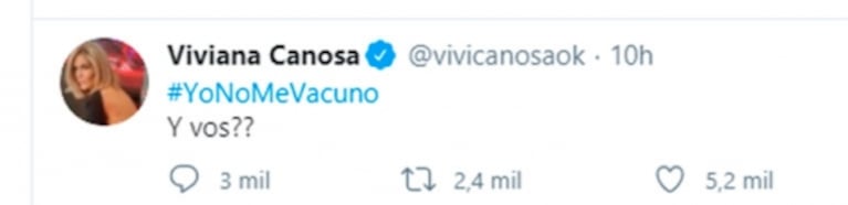 El polémico mensaje de Viviana Canosa sobre la vacuna rusa que generó repudio en las redes: "Yo no me vacuno"