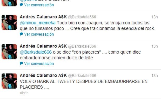 El polémico tweet de Calamaro sobre Joaquín Levinton (Foto: Twitter). 