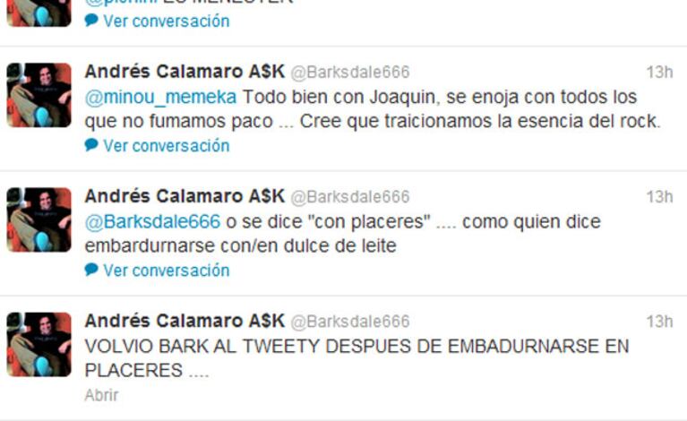El polémico tweet de Calamaro sobre Joaquín Levinton (Foto: Twitter). 