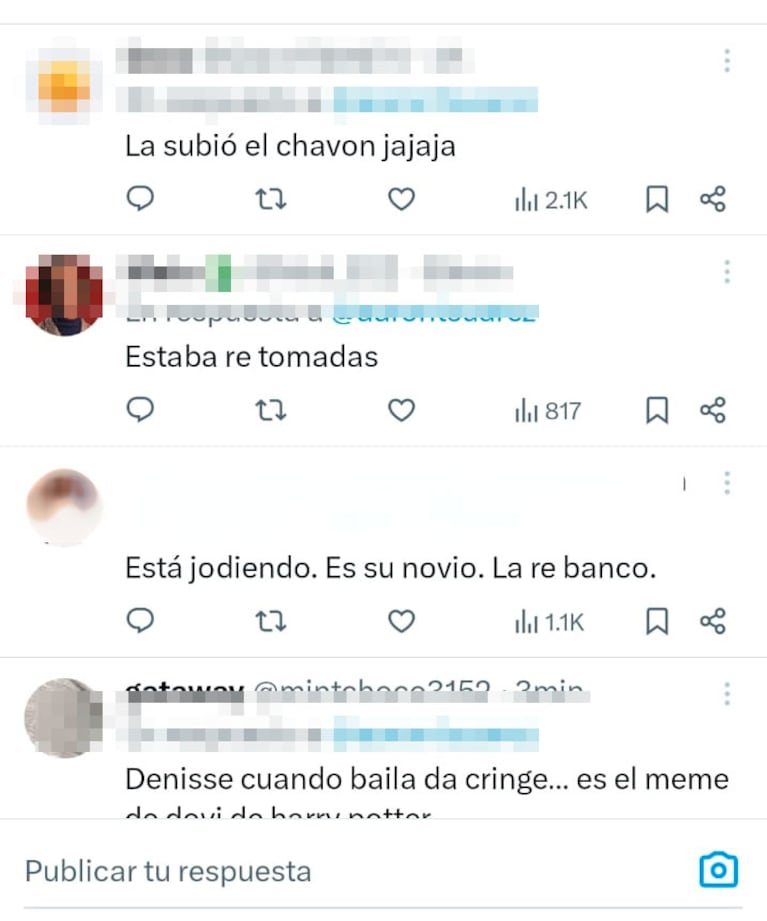 El polémico video de Denisse González pasada de copas en un boliche: la reacción de Bautista Mascia