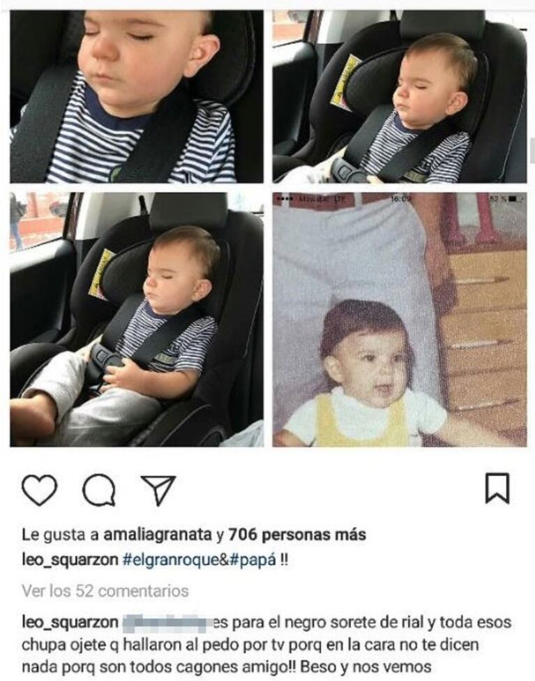 El polémico y desafortunado mensaje del marido de Amalia Granata contra Jorge Rial