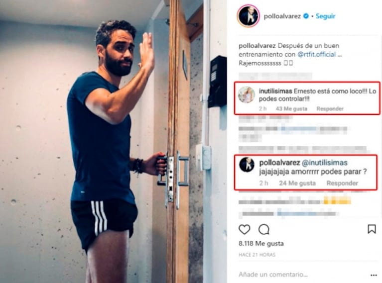 El Pollo Álvarez publicó una foto sugerente en short ¡y su novia reveló cómo llama a su parte más íntima!