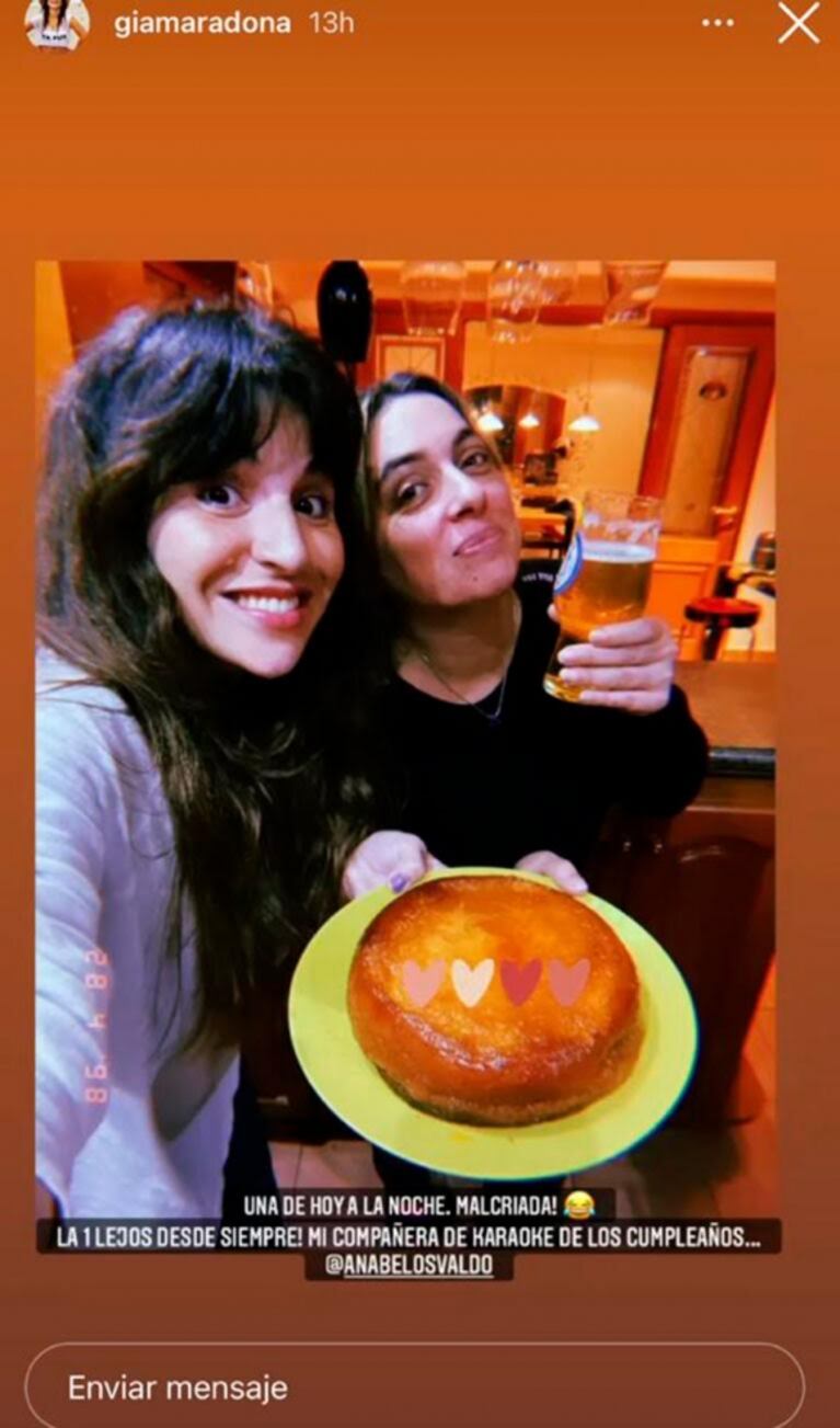 El posteo cómplice de Gianinna Maradona con la hermana de Daniel Osvaldo: "La 1 desde siempre"