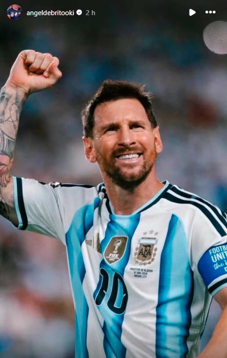 El posteo de Ángel de Brito tras la victoria de la Selección Argentina (Foto: Instagram)