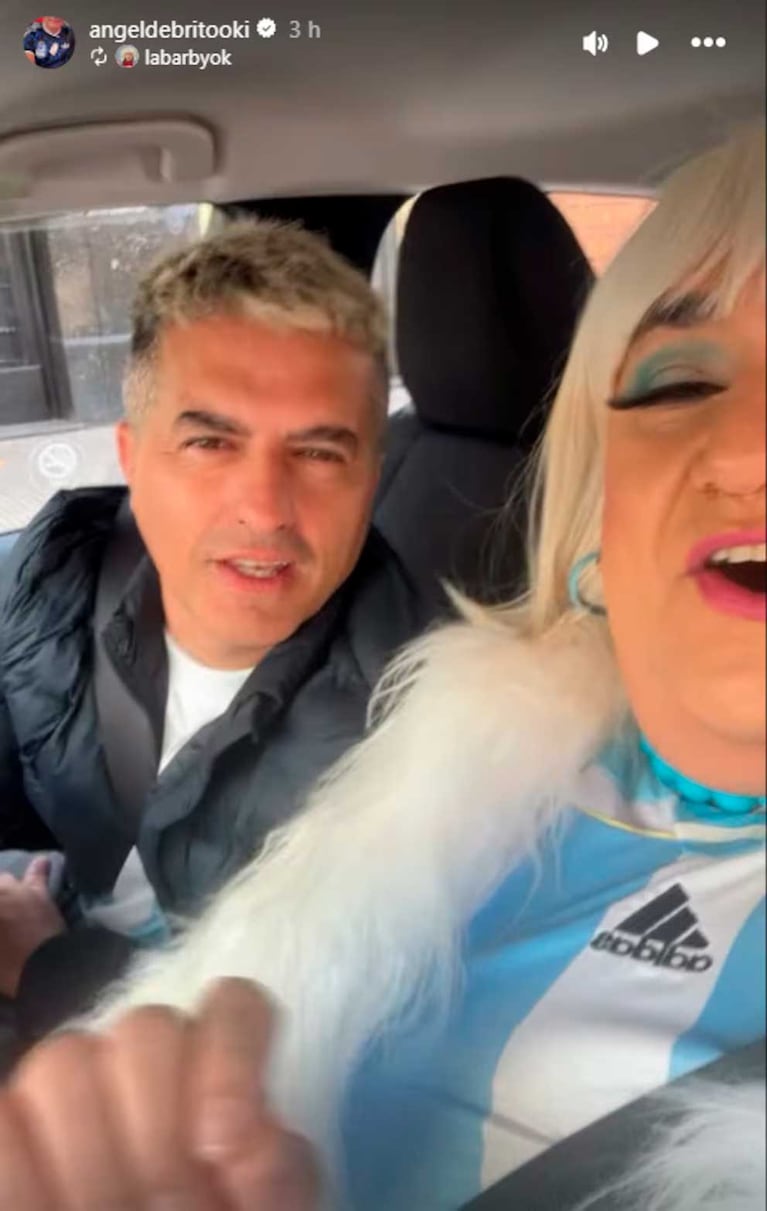 El posteo de Ángel de Brito y La Barby tras la victoria de la Selección Argentina (Foto: Instagram)