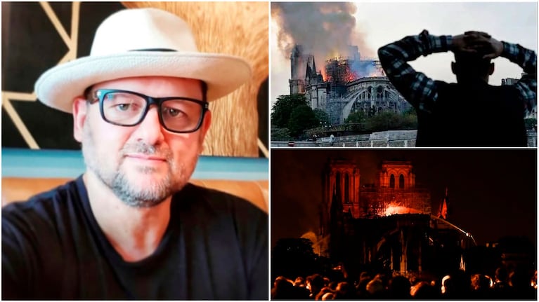 El posteo de Christophe Krywonis, tras el devastador incendio en la Catedral de Notre Dame: Estoy desconsolado