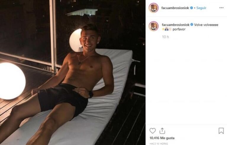 El posteo de Facundo Ambrosioni, horas antes de que Morena Rial anunciara la separación