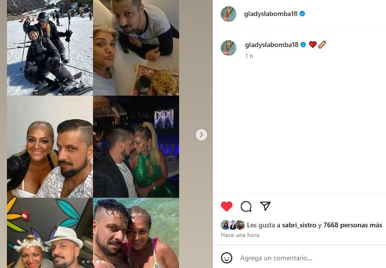 El posteo de Gladys la Bomba Tucumana para despedir a Luciano Ojeda  (Foto: Instagram @gladyslabomba18)