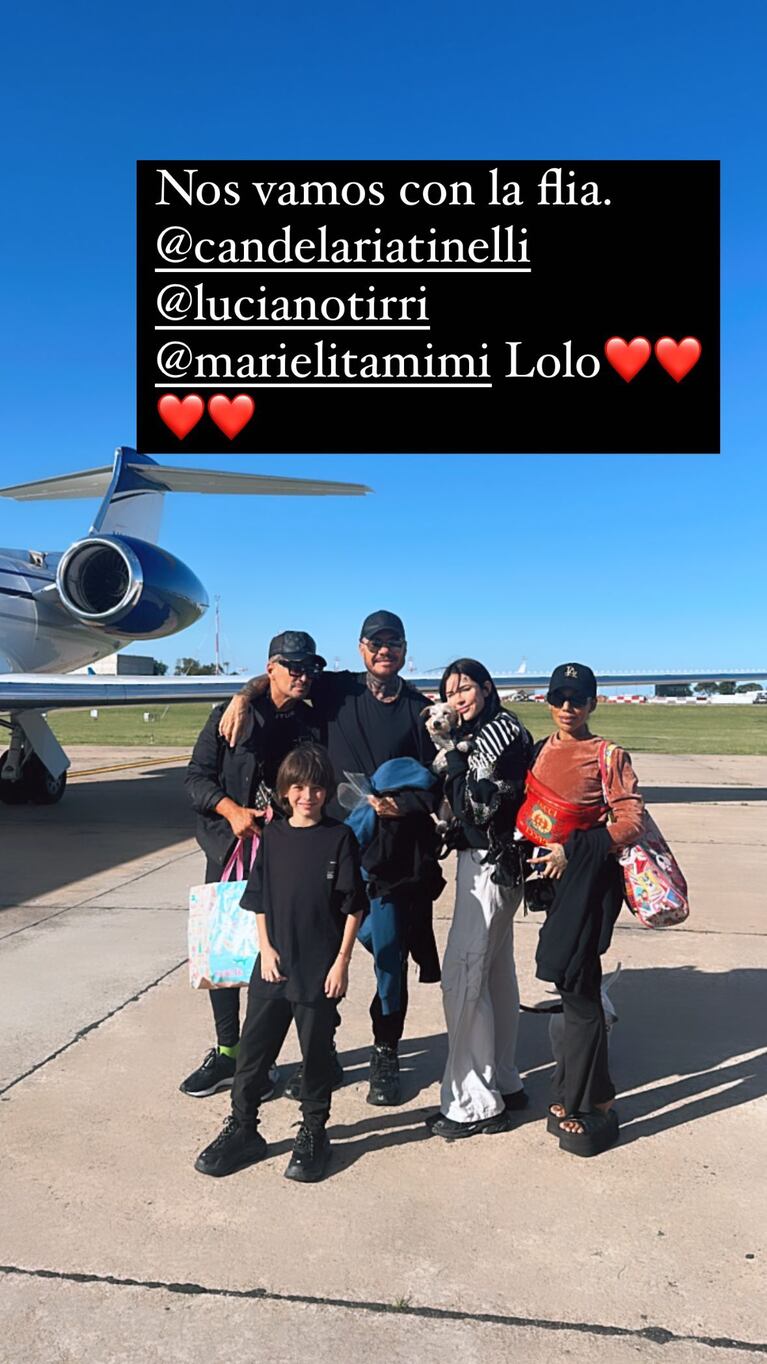 El posteo de Marcelo Tinelli en Instagram: "Nos vamos con laflia" 