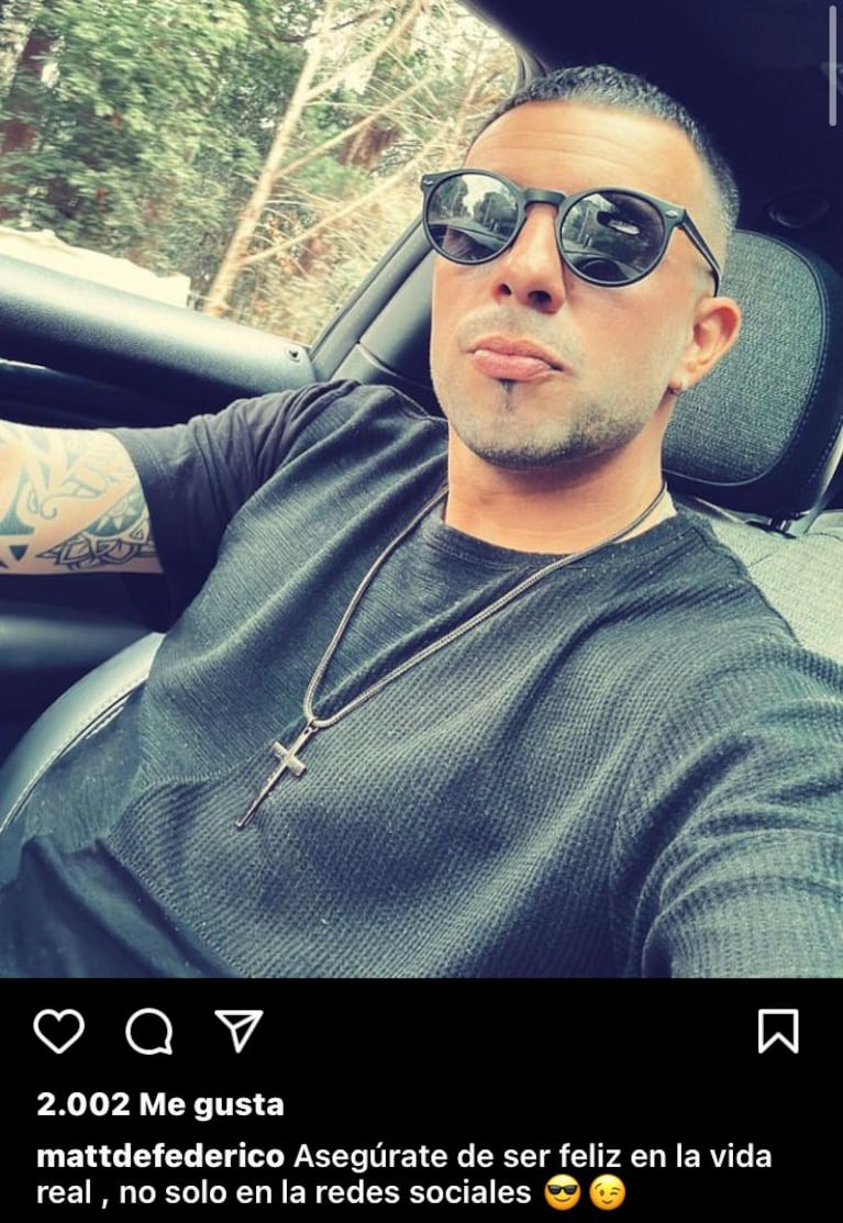 El posteo de Matías Defederico en Instagram