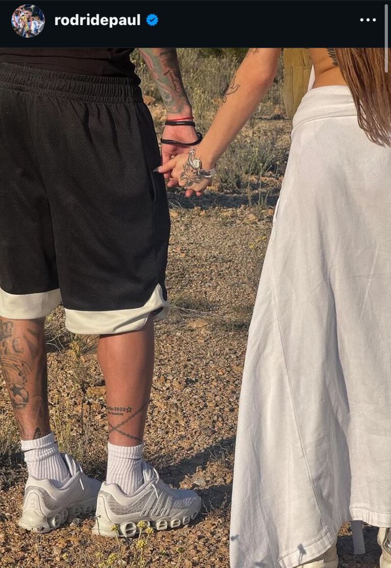 El posteo de Rodrigo de Paul por Año Nuevo (Foto: Instagram/@rodridepaul).