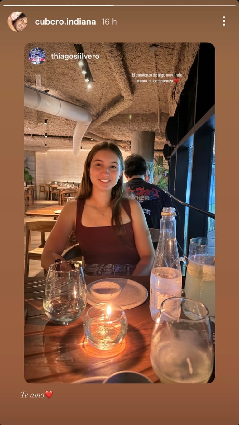 El posteo de Thiago Silvero, el novio futbolista de Indiana Cubero, a la hija de Nicole Neumann y Fabián Cubero (Foto: Instagram/@thiagosiilvero y @cubero.indiana).