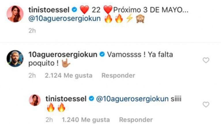 El posteo de Tini Stoessel junto al Kun Agüero tras los rumores de romance: el ida y vuelta con el futbolista