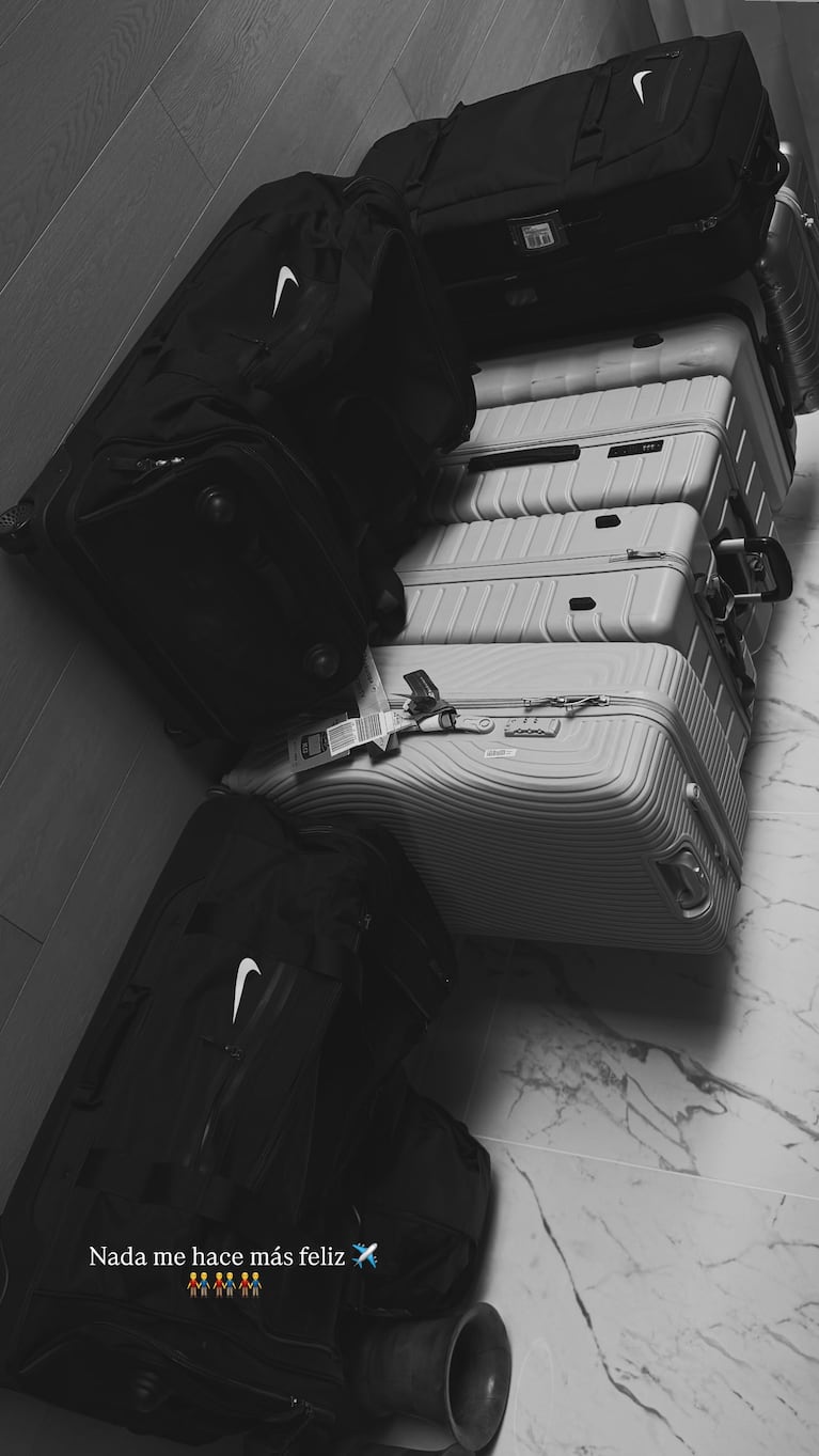 El posteo de Wanda Nara antes de su viaje a Milán. Foto: Instagram wanda_nara