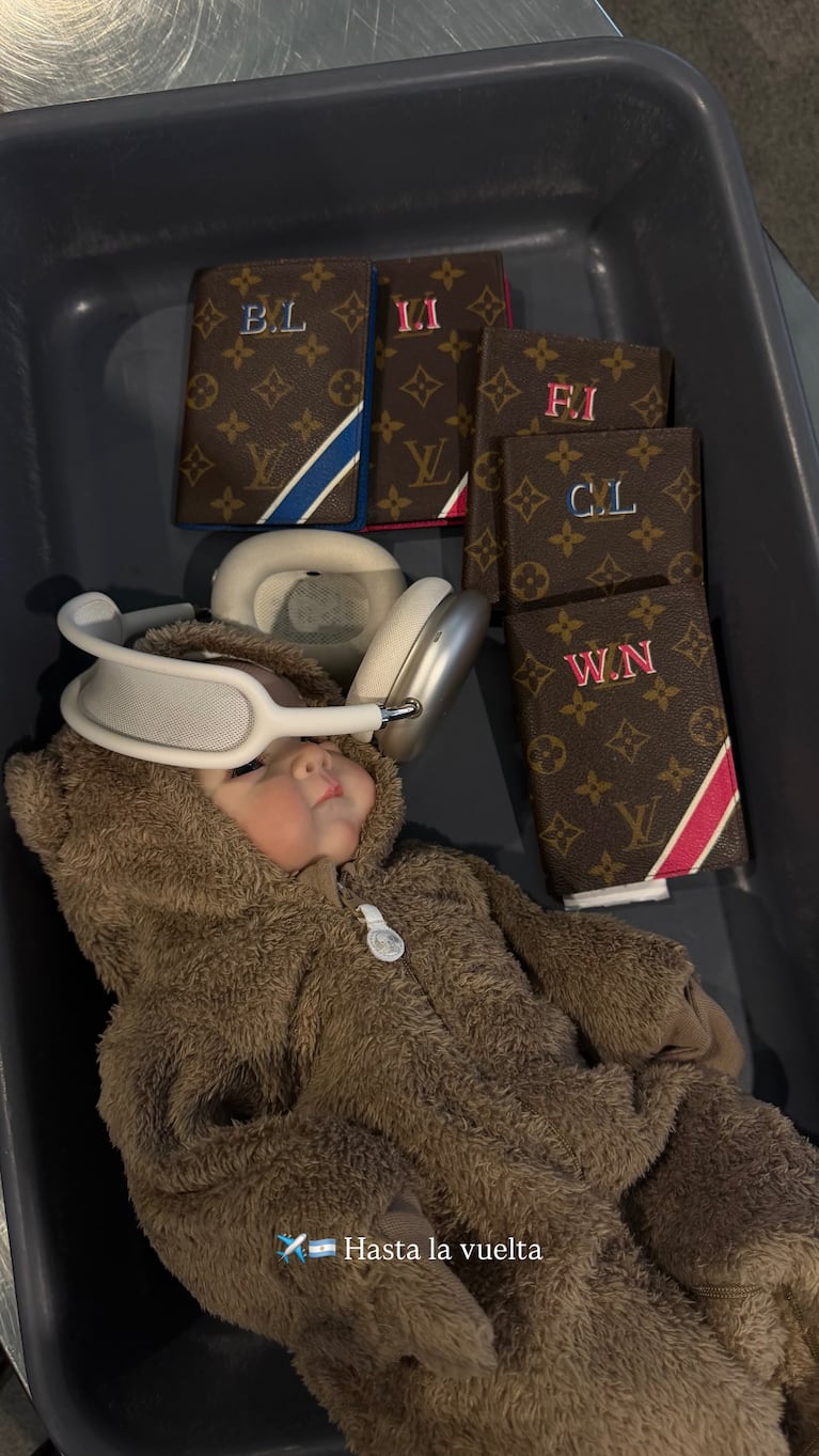 El posteo de Wanda Nara antes de su viaje a Milán. Foto: Instagram wanda_nara