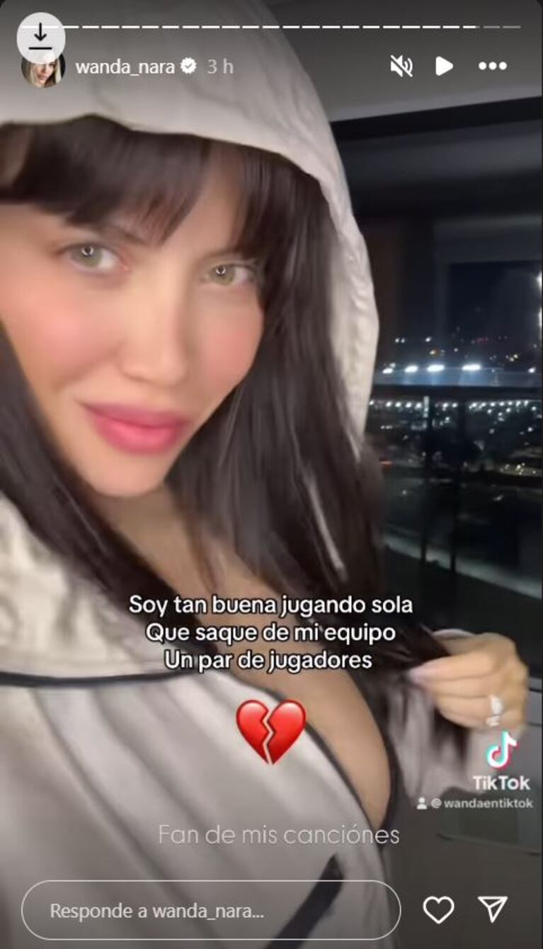 El posteo de Wanda Nara con el mensaje a la China Suárez. (Foto: Instagram/wanda_nara)