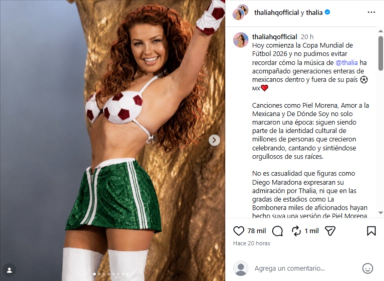 El posteo en Instagram