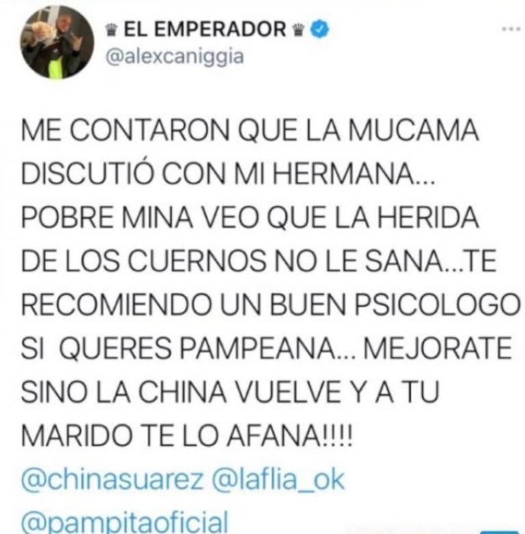El posteo que Charlotte Caniggia realizó en medio del escándalo con Pampita y luego borró: "El envidioso daría por tener ese brillo que viene de tu ser"