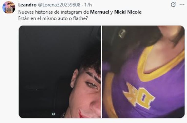 El posteo sobre la salida de Nicki Nicole y Mernuel (Foto: Twitter/ X)