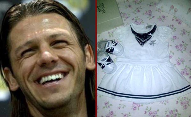 El primer regalo de Martín Demichelis para su hija. 