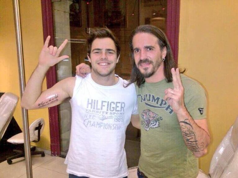 El primer tatuaje de Peter Lanzani. (Foto: Web)