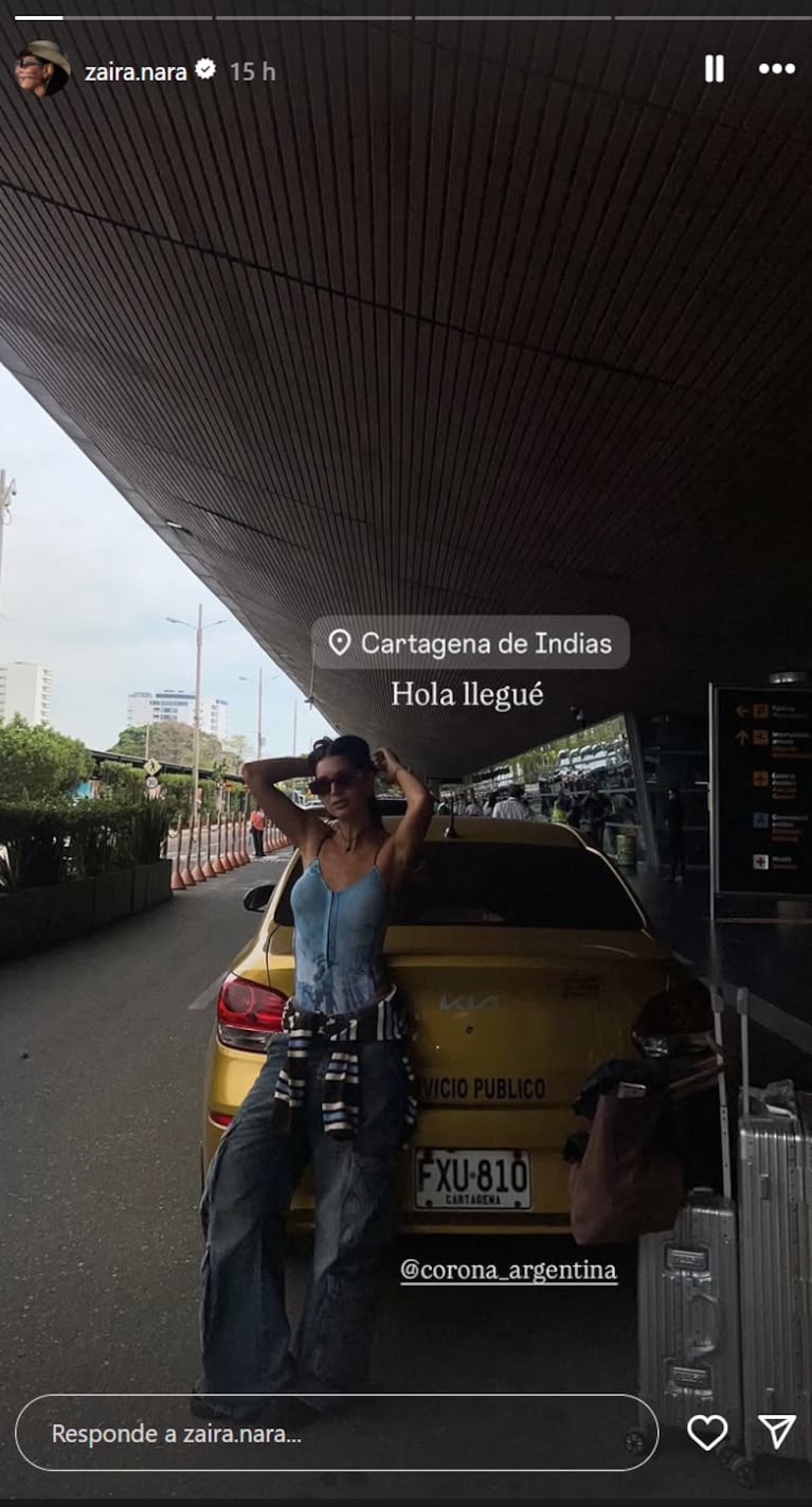 El primer viaje de soltera de Zaira Nara. Foto: IG | zaira.nara