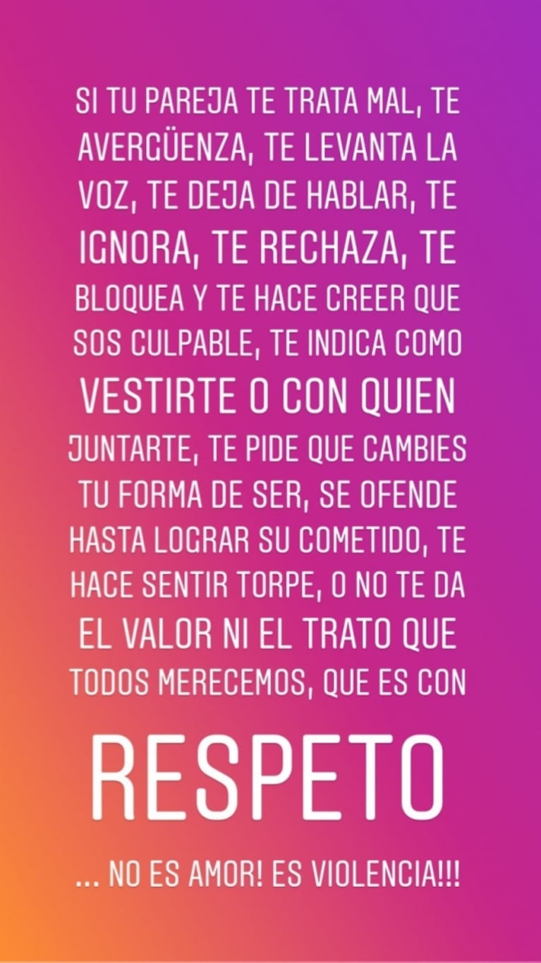 El profundo mensaje de La Princesita hablando del maltrato en una relación: "No es amor, ¡es violencia!"
