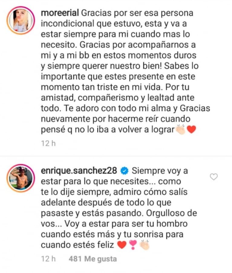 El profundo mensaje de Morena Rial a Enrique Sánchez, a un mes de separarse de Facundo Ambrosioni