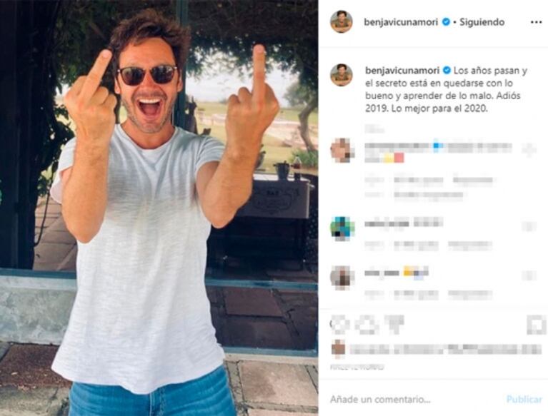  El provocador posteo de Benjamín Vicuña por Año Nuevo: "El secreto está en aprender de lo malo"