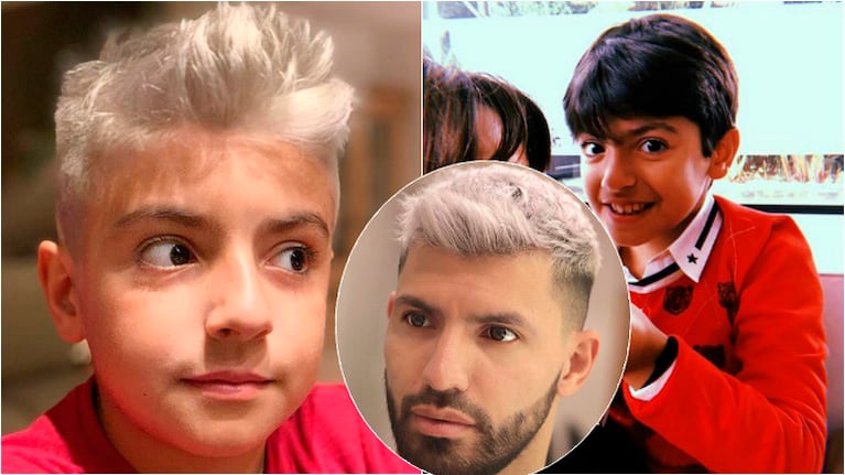 El radical cambio de look de Benjamín, el hijo de Gianinna Maradona y Kun Agüero (Fotos: Instagram)