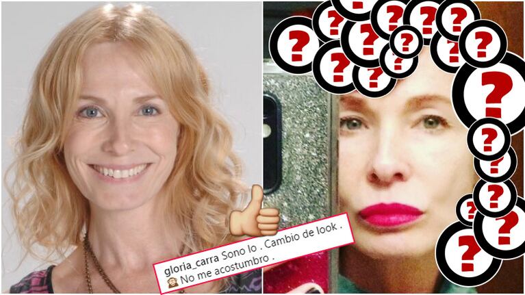 El radical cambio de look de Gloria Carrá (Fotos: Web e Instagram)