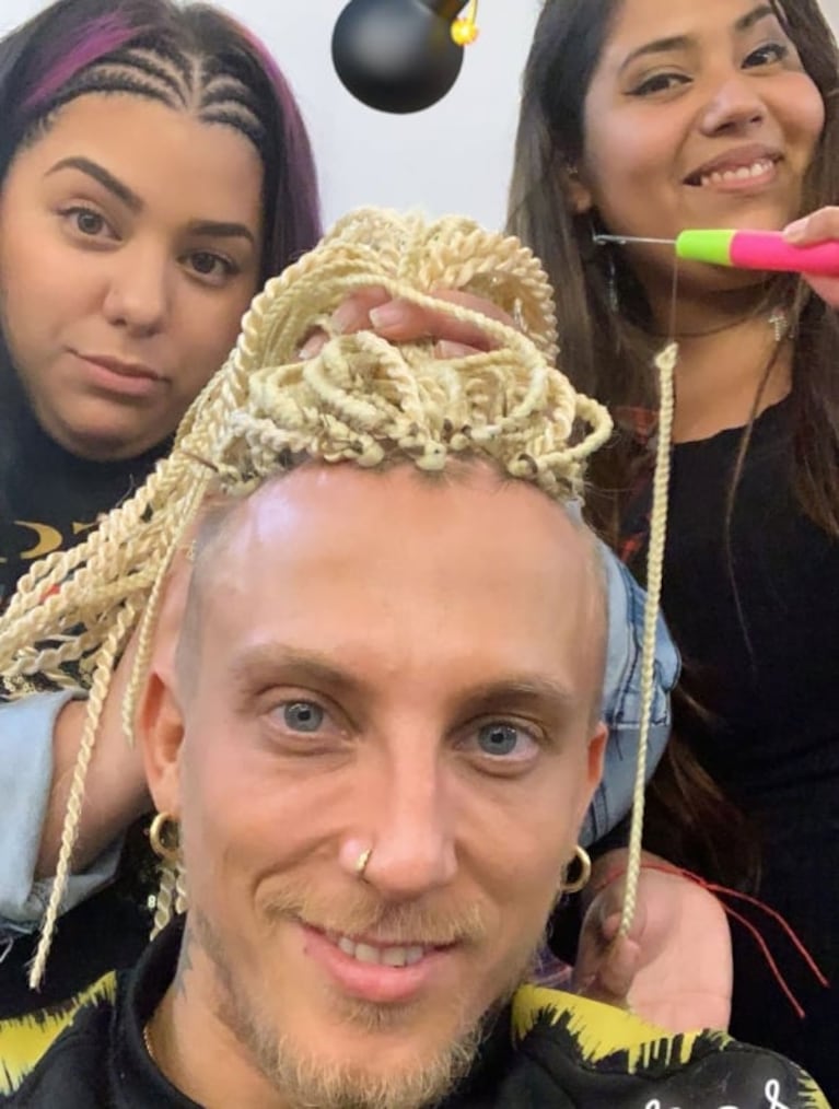 El radical cambio de look del Polaco para el Súper Bailando: una melena de trenzas cosidas africanas