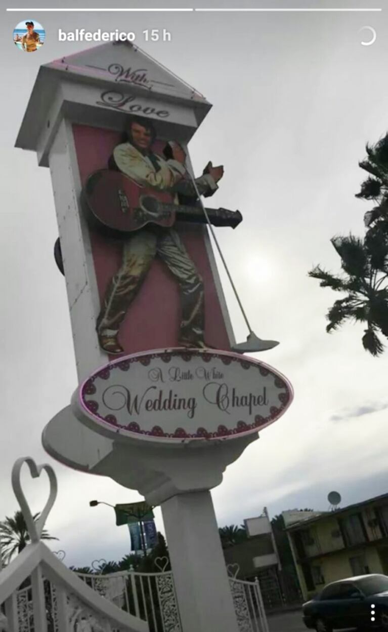El raid de amor y diversión de Fede Bal y Laurita Fernández en Las Vegas: "Mi lugar, mi mujer"