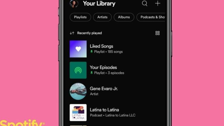 El rediseño de Spotify llega a sus bibliotecas, que introducen los filtros dinámicos y listas fijadas. Foto: DPA.