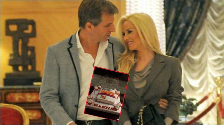 El regalo de Luli Salazar a Martín Redrado en su cumpleaños (Foto: Web y Twitter)