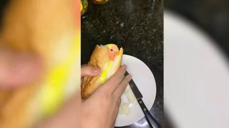 El relleno inesperado del bocadillo de este hombre se ha hecho viral en Internet