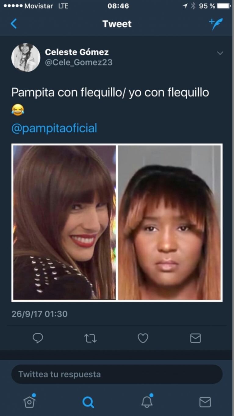 El renovado look "stone" de Pampita: la broma de Pico Mónaco en Instagram y la reacción de la modelo