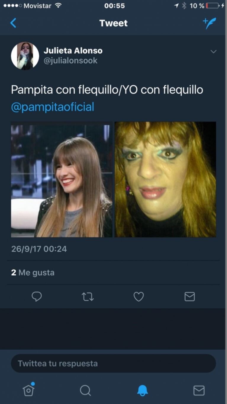 El renovado look "stone" de Pampita: la broma de Pico Mónaco en Instagram y la reacción de la modelo