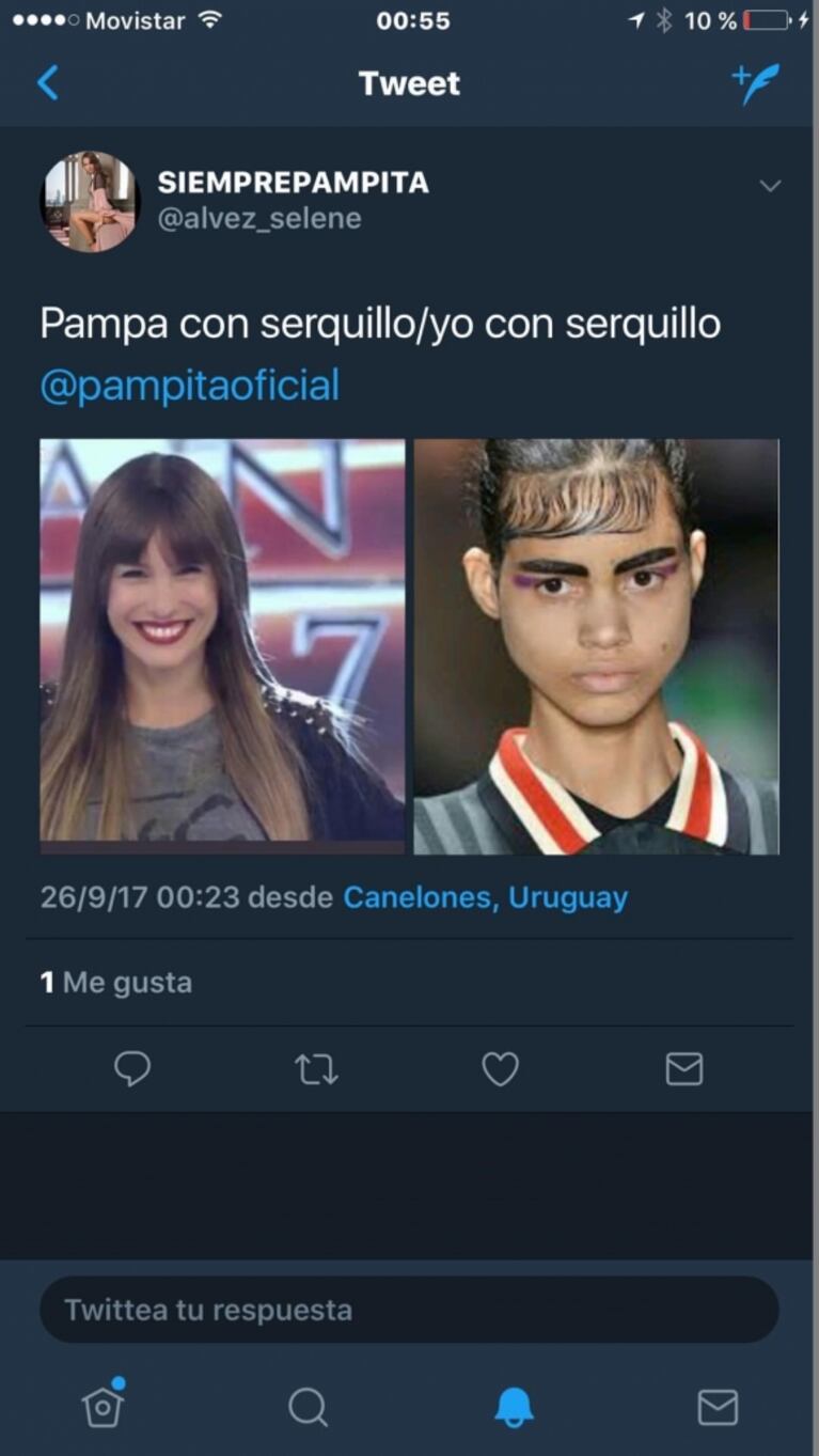 El renovado look "stone" de Pampita: la broma de Pico Mónaco en Instagram y la reacción de la modelo