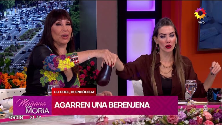 El ritual de la berenjena en La Mañana con Moria (Foto: captura de eltrece).