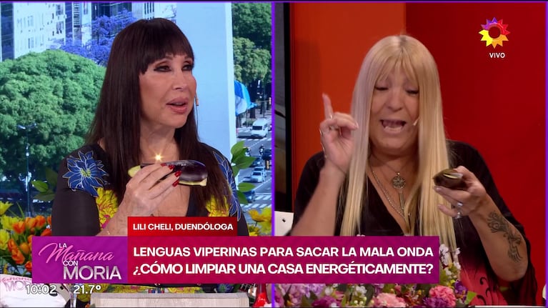 El ritual de la berenjena en La Mañana con Moria (Foto: captura de eltrece).