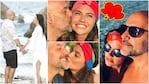 El romántico álbum de vacaciones del Pelado López y Jujuy en Aruba (Fotos: Instagram)