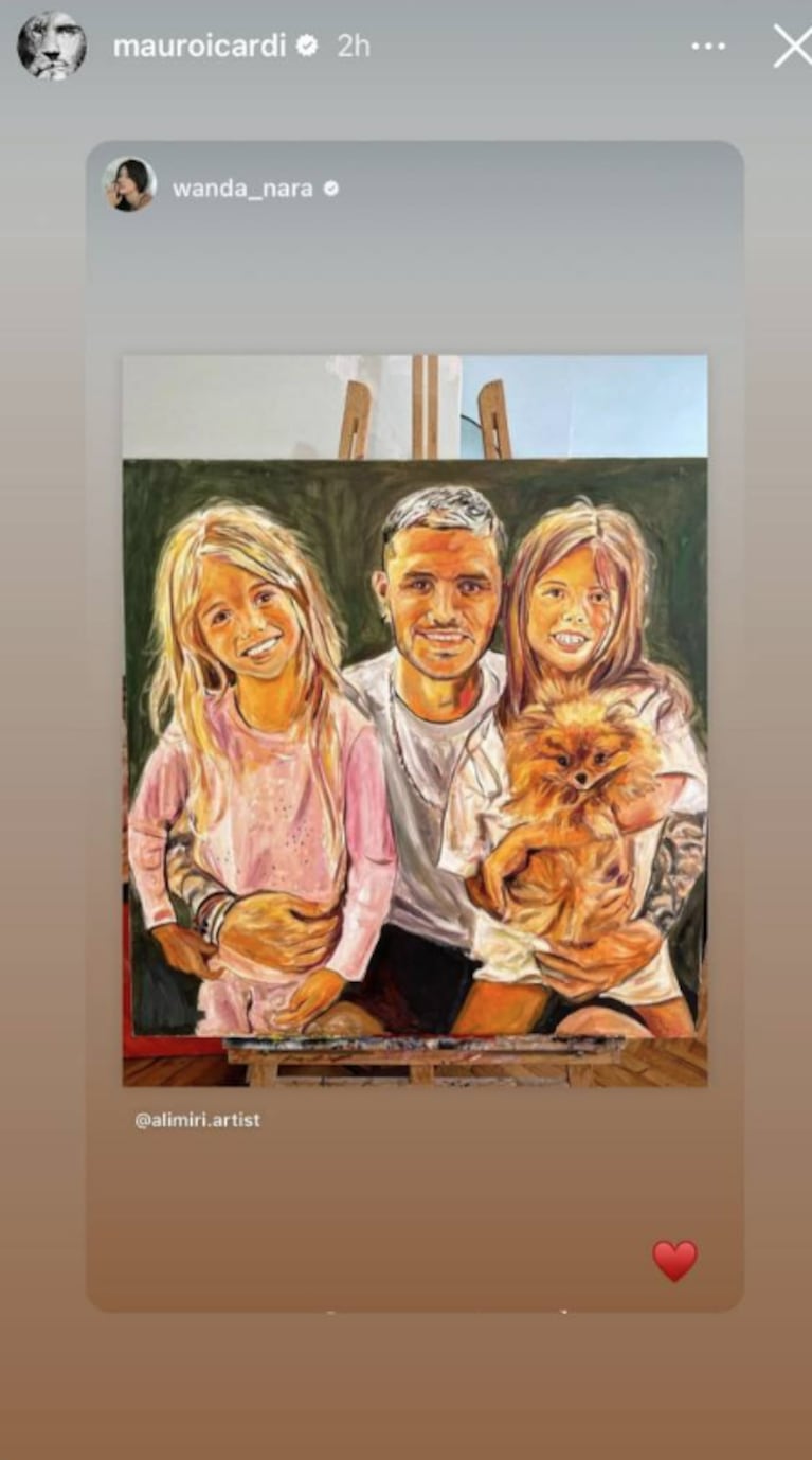 El romántico gesto de Wanda Nara al ver a Mauro Icardi con Francesca e Isabella